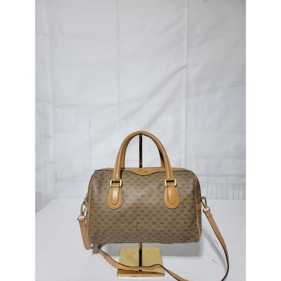 Authentic GUCCI Vintage Micro GG Canvas Boston Bag Beige/Brown - Picture 1 of 14